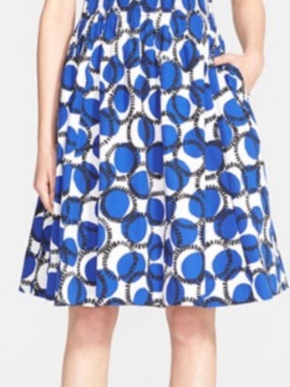 kate spade Blue and White Circle Print Skirt